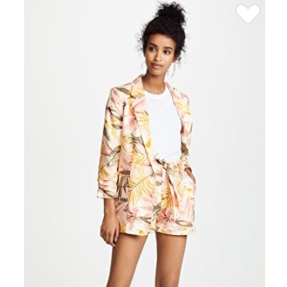 Joie Pink Tropical Print "Kishina B" Blazer - Picture 4 of 14